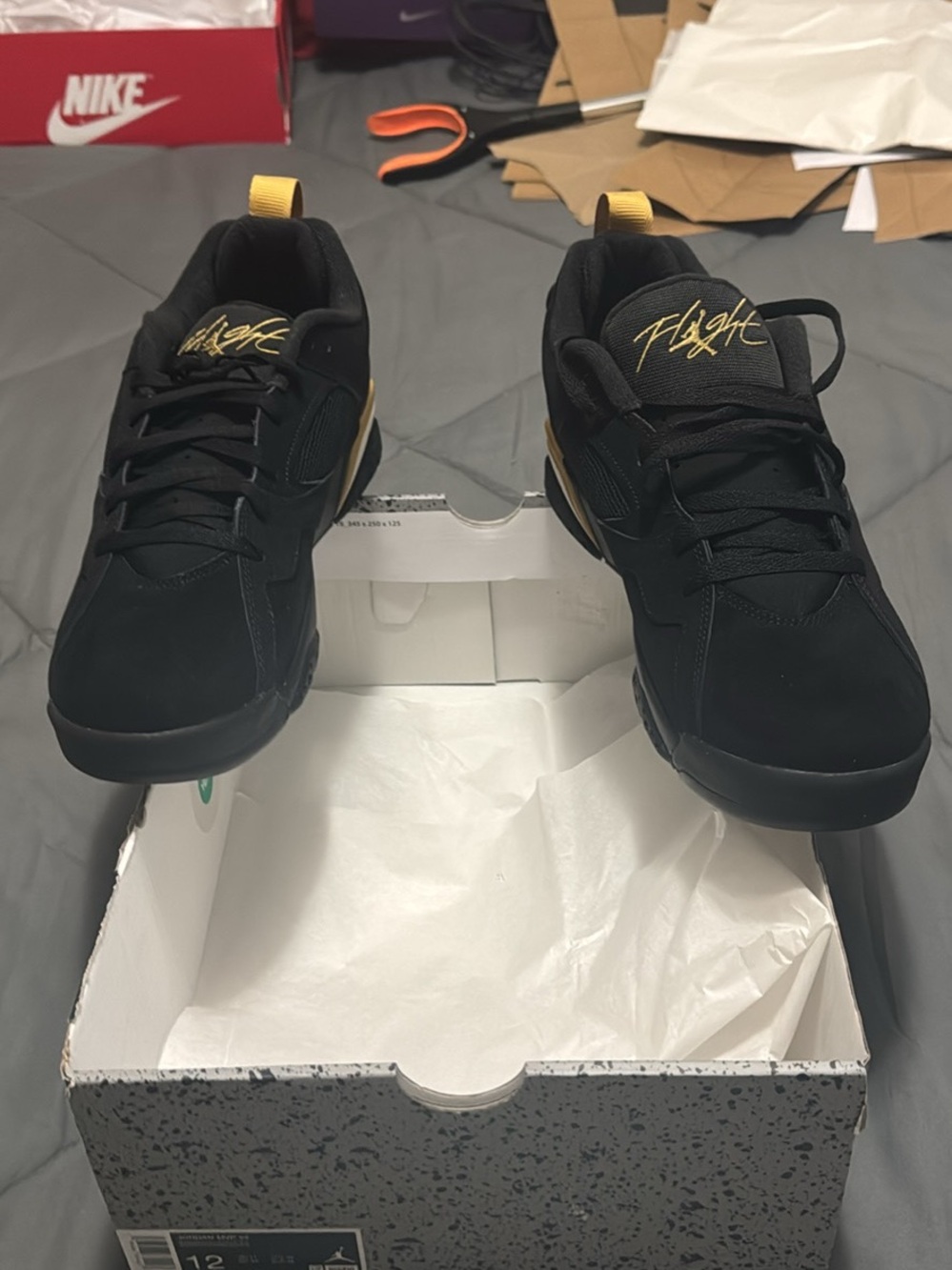 Men’s Jordan MVP 92 Black and Gold Men's Athletic Sneakers